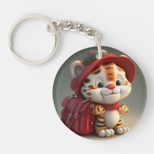Baby Tiger Cartoon-76775 Keychain