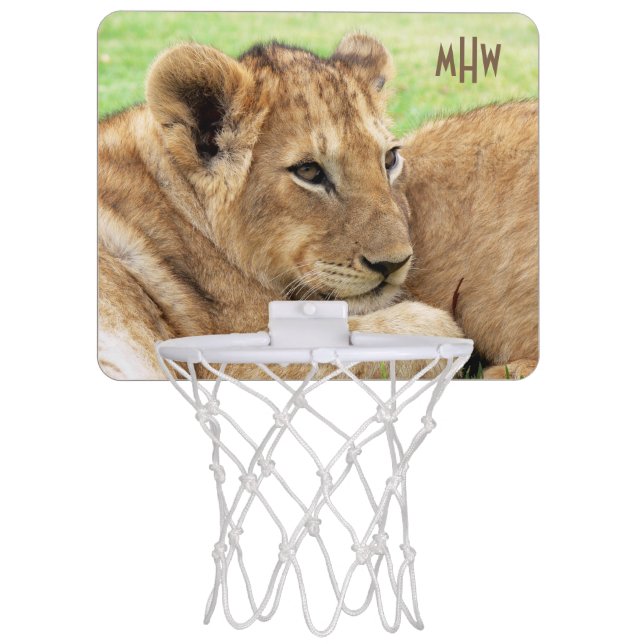 Baby Tiger custom monogram mini hoop (Front)