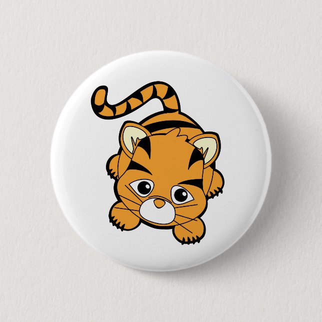 Baby Tiger Cutie Pinback Button (Front)