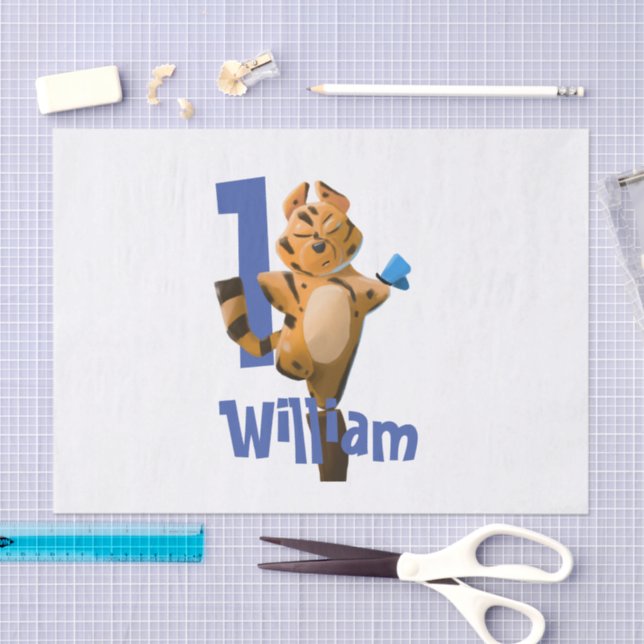 Baby Tiger First Birthday Tissue Paper – Cute  (Craft)