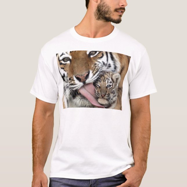 Baby Tiger Having a Bath T-Shirt (Front)