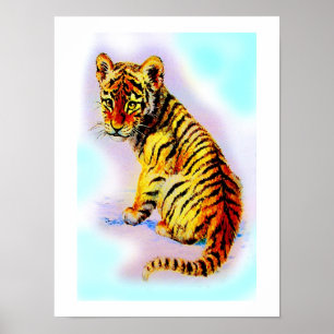 Baby tiger poster