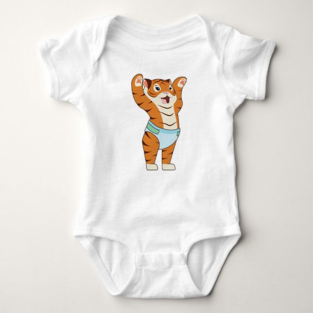 Baby Tiger with Underpants Bodysuit (Front)