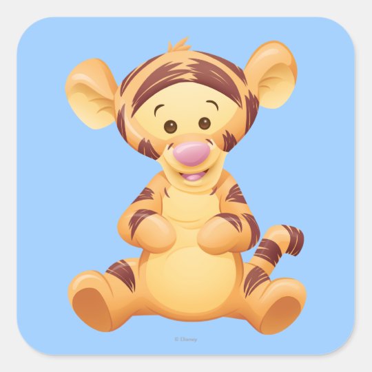 Download Baby Tigger Square Sticker | Zazzle