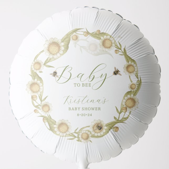 Baby to Bee Baby Shower  Balloon (Front)