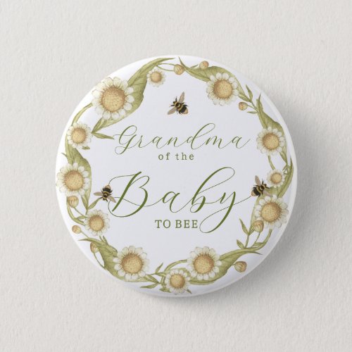 Baby to Bee Baby Shower Family Member Button