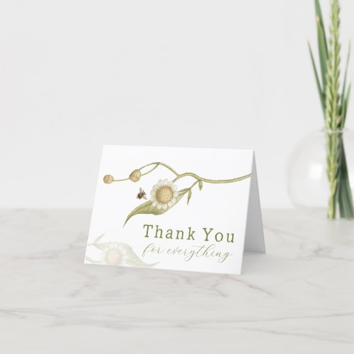Baby to Bee Blank inside Folded Thank You Card