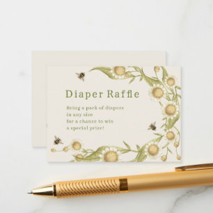 Baby to Bee Diaper Raffle Baby Shower  Enclosure Card