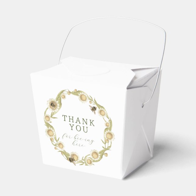Baby to Bee Gender Neutral Baby Shower Favor Boxes (Front Side)