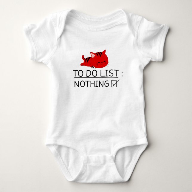 Baby to do list  bodysuit (Front)