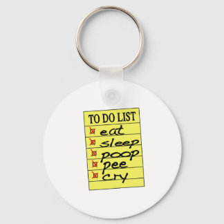 Baby to do list keychain