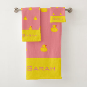 Baby & Toddler Rubber Ducky Bath Towel Set