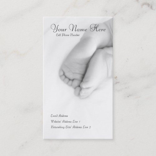 Baby Toes profile card Business Card Templates
