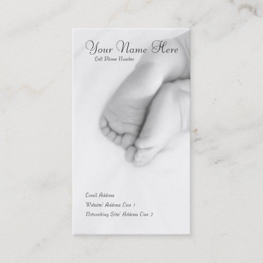 Customizable Baby Toes profile card Business Card Templates