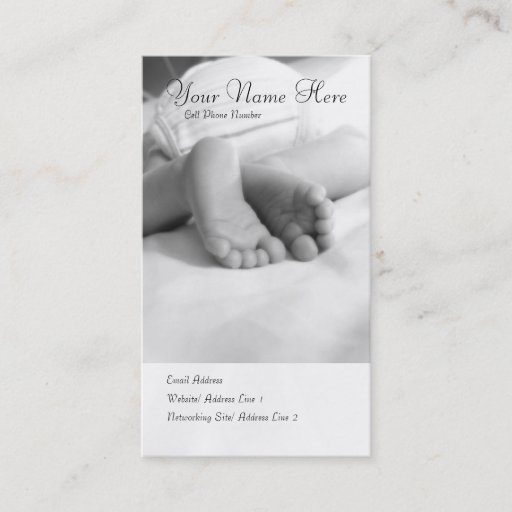 Customizable Baby Toes profile card Business Card