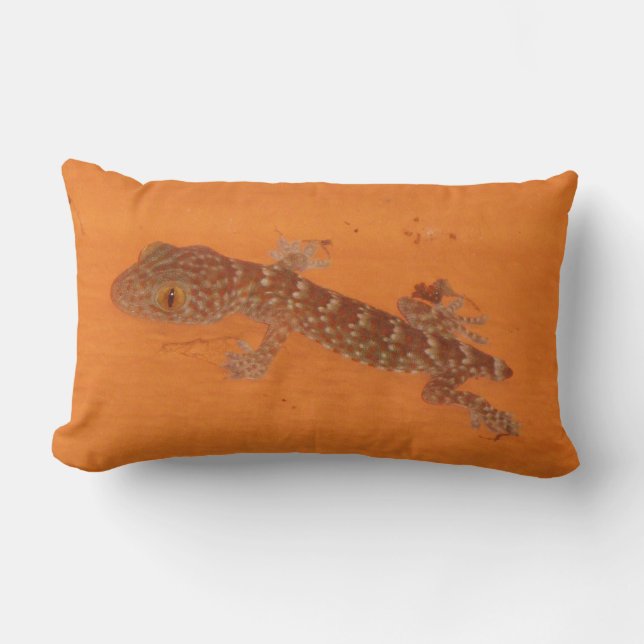 Baby Tokay Gecko Lumbar Pillow (Front)