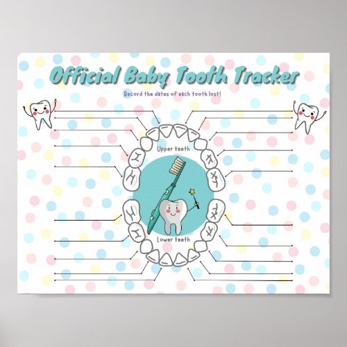 Baby Tooth Tracker Chart