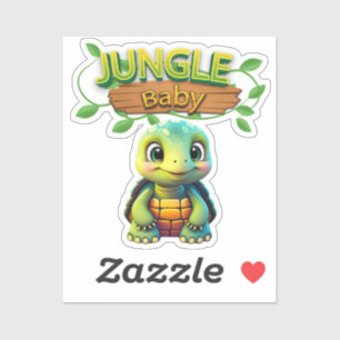 Baby Tortoise, Cute Box Turtle Animal Character 🐢 Sticker