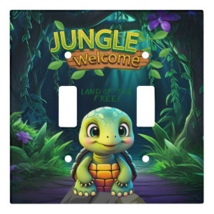 Baby Tortoise Whimsical Turtle Enchanted Forest 🐢 Light Switch Cover