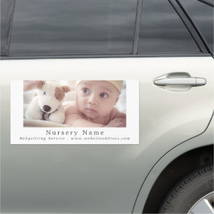 Baby & Toy Dog, Babysitter, Daycare, Nursery Car Magnet