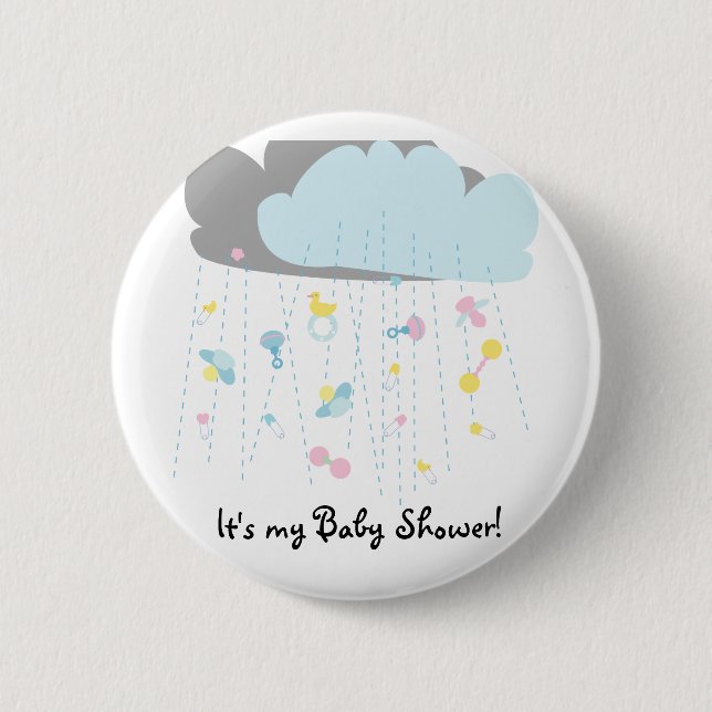 Baby Toy Shower/Baby Shower Invitation Button (Front)