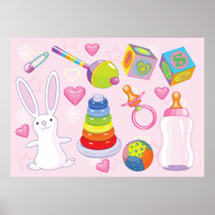 Baby Toys and Nursery Essentials Poster
