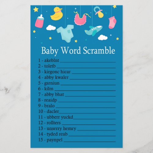Baby toys Baby word scramble game