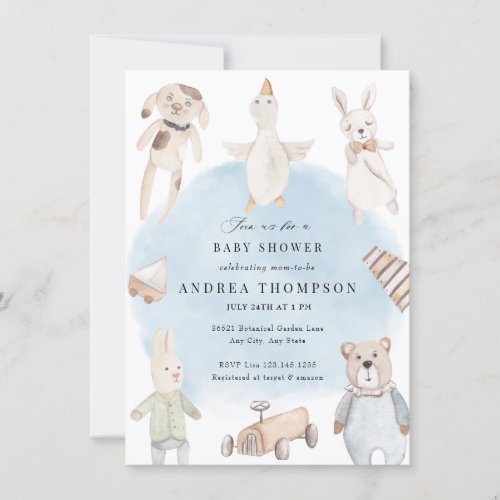 Baby Toys  Vintage Baby Shower Invitation