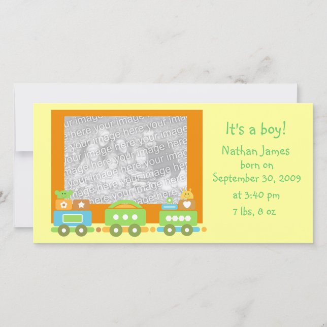 Baby Train Announcement (Front)