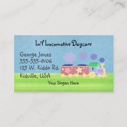 Customizable Baby Train Business Cards