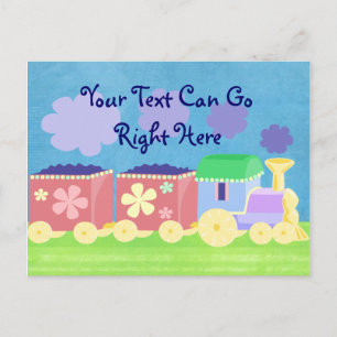 Baby Train Postcard