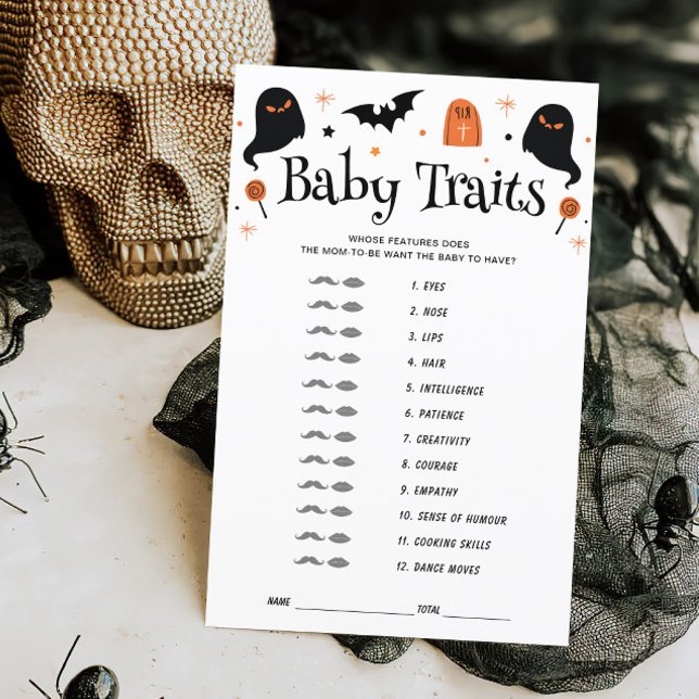  Baby Traits Halloween Baby Shower Game (Creator Uploaded)