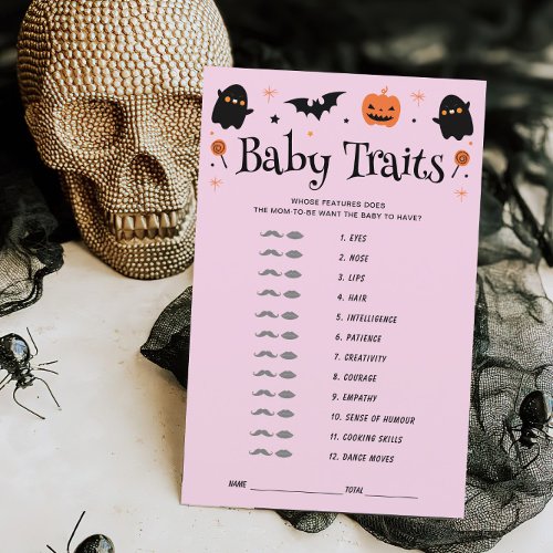  Baby Traits Halloween Witchy Baby Shower Game