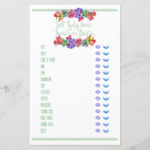 Baby Traits Succulent Baby Shower Game (Front)