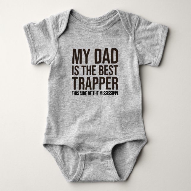 Baby Trapping Jersey Bodysuit Shirt from Dad (Front)