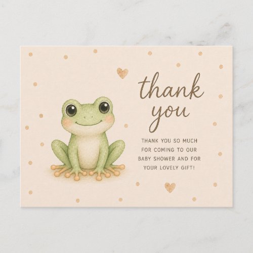 Baby Treefrog Baby Shower Thank You Postcard