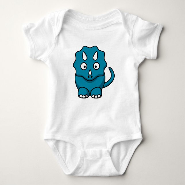 Baby Triceratops Baby Bodysuit (Front)