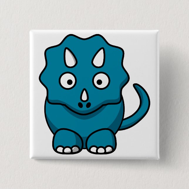 Baby Triceratops Button (Front)