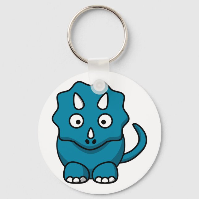 Baby Triceratops Keychain (Front)