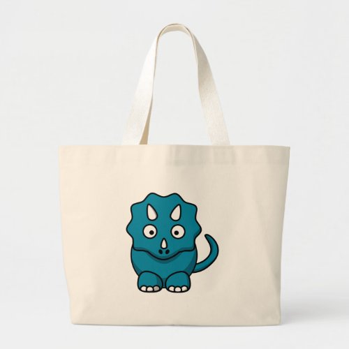 Baby Triceratops Large Tote Bag