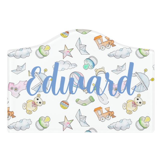 Baby Trinkets Door Sign (Small Crest Front)
