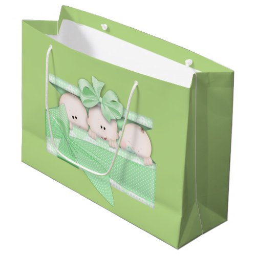 Baby Triplets Unisex large gift bag