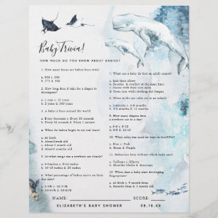 Baby Trivia   Baby Shower Game