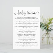 Baby Trivia Game with Answers Baby Shower party (Standing Front)