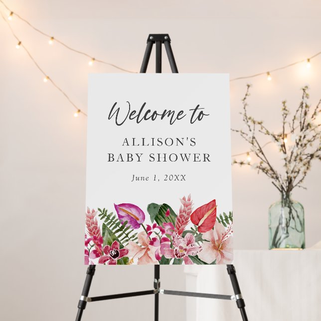 Baby Tropical Welcome Sign (In Situ (Stand))