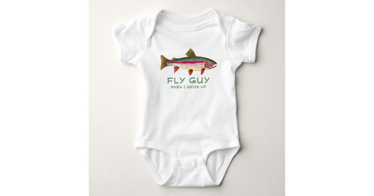 Baby Trout Fishing Baby Bodysuit