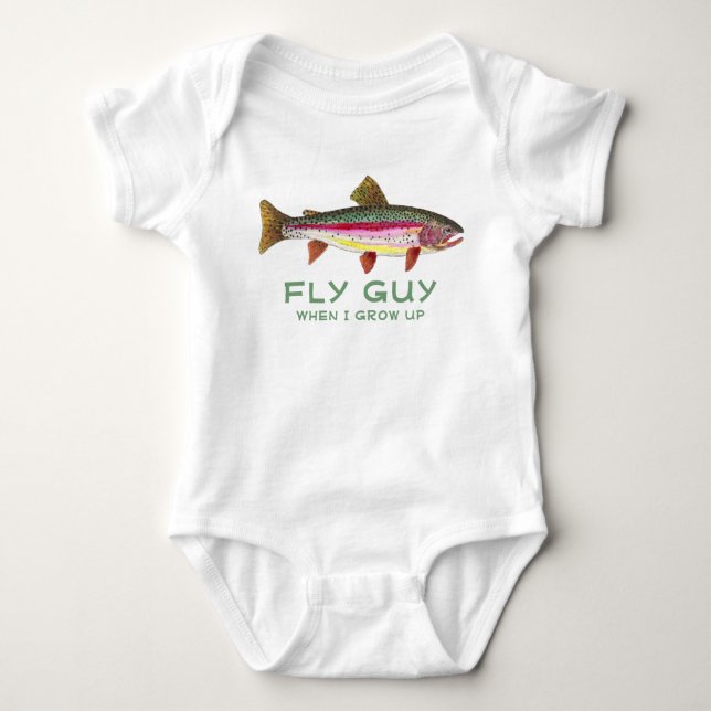Baby Trout Fishing Bodysuit (Front)