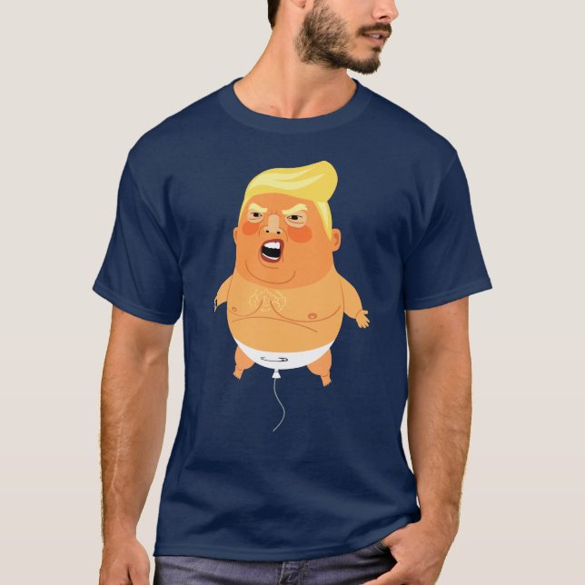 Baby Trump Balloon Funny T-Shirt (Front)
