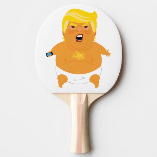 Baby Trump Blimp ping pong paddle