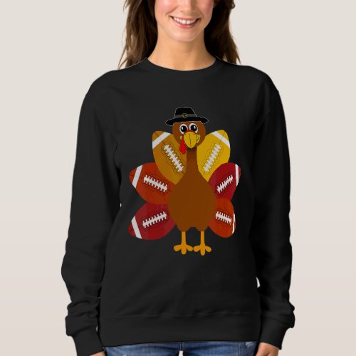 Baby Turkey and Football Balls Sport  Sweatshirt